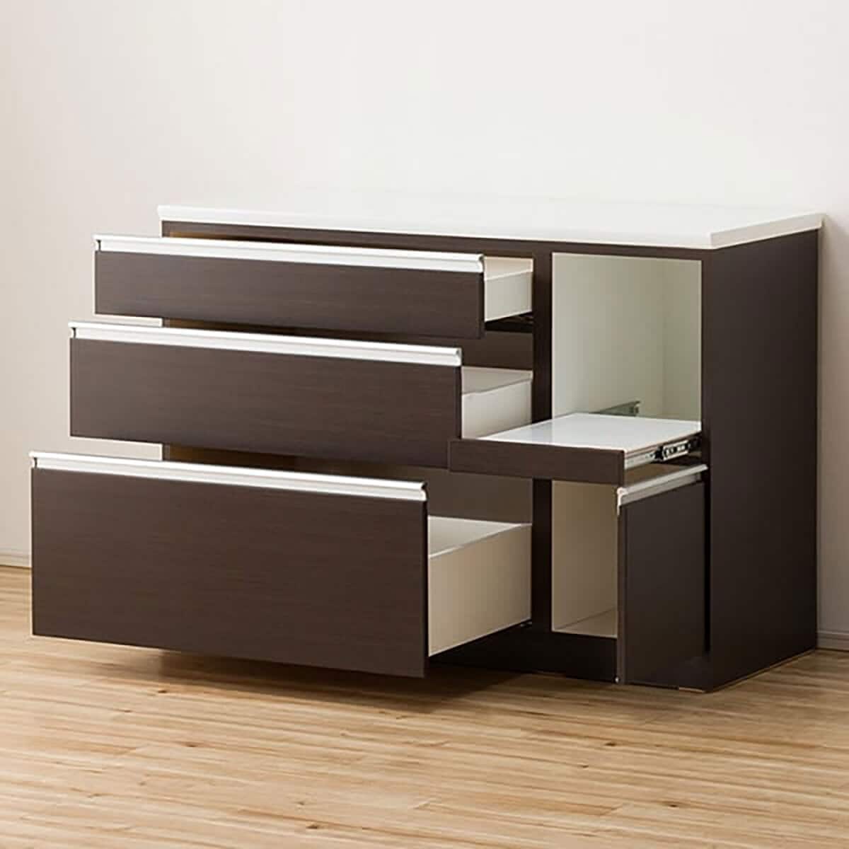 キッチンカウンター(レジューム 120-2QL-R DBR) | ニトリネット【公式