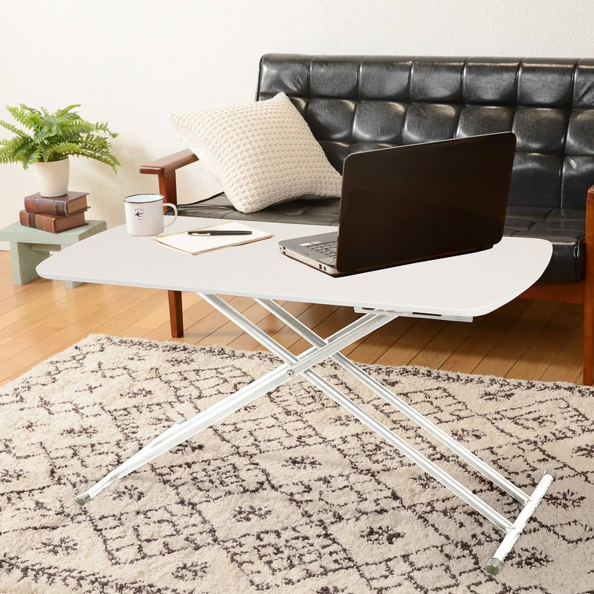 天然木突板仕様の昇降テーブル (WS) | ニトリネット【公式】 家具