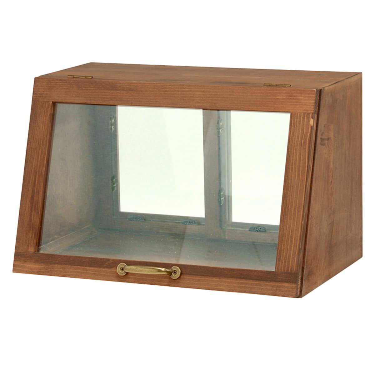 おしゃれなヴィンテージ風カウンター上収納ガラス扉〔幅40cm高さ25cm