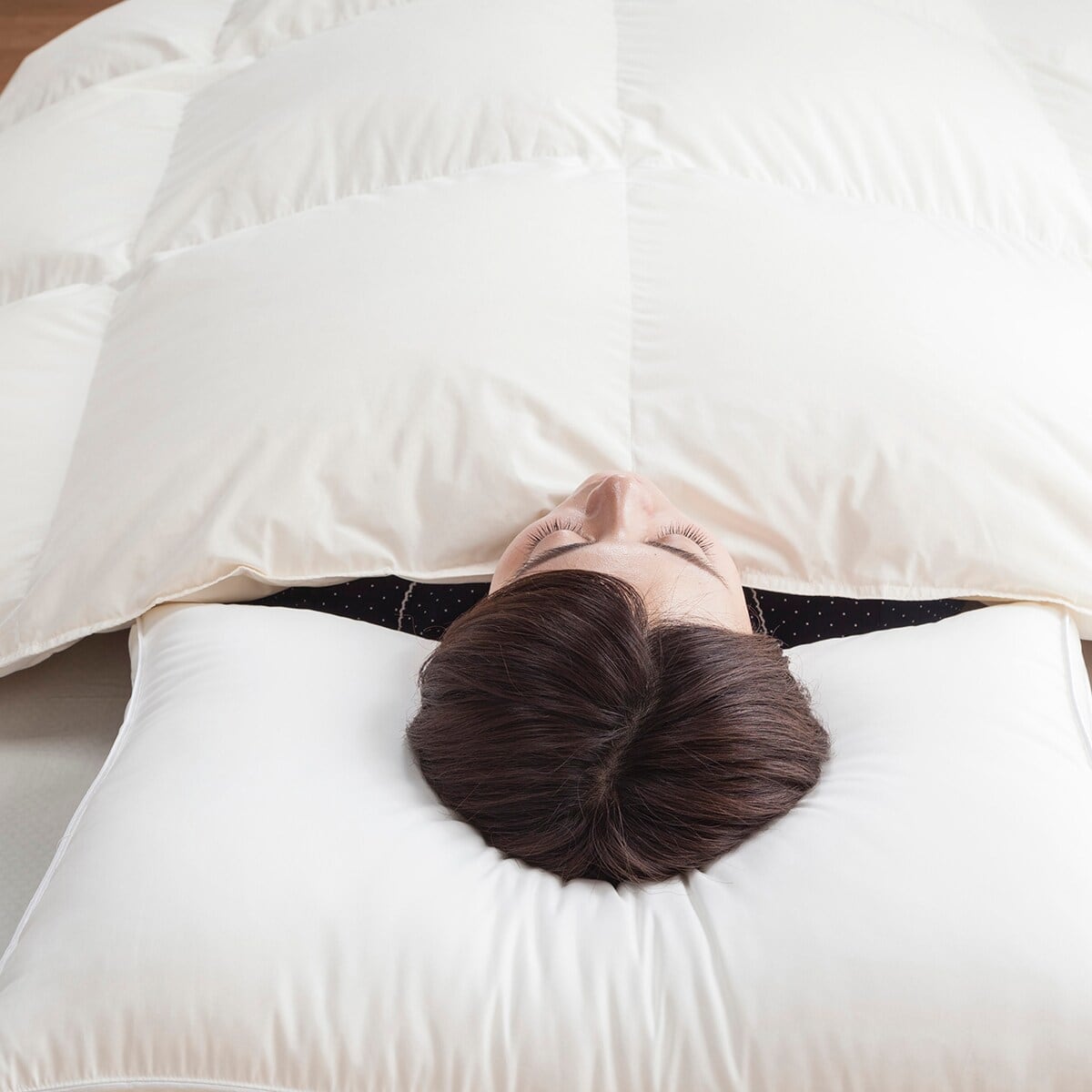 日本製】ホワイトダックダウン93% 羽毛布団(ムーンシャンテン シングル