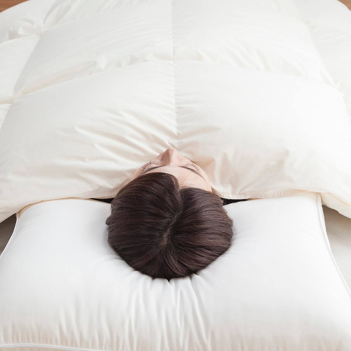 日本製】ホワイトグースダウン95% 羽毛布団(ムーンシャンテン シングル