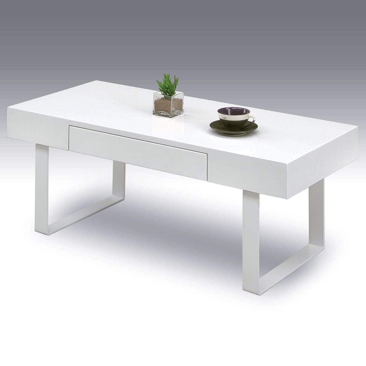 エナメル鏡面仕様のセンターテーブル (引き出し付き) | ニトリネット