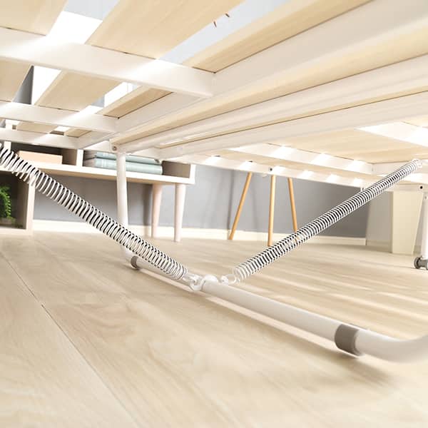 棚・コンセント・キャスター付き 折りたたみスノコベッド(WH) | ニトリ