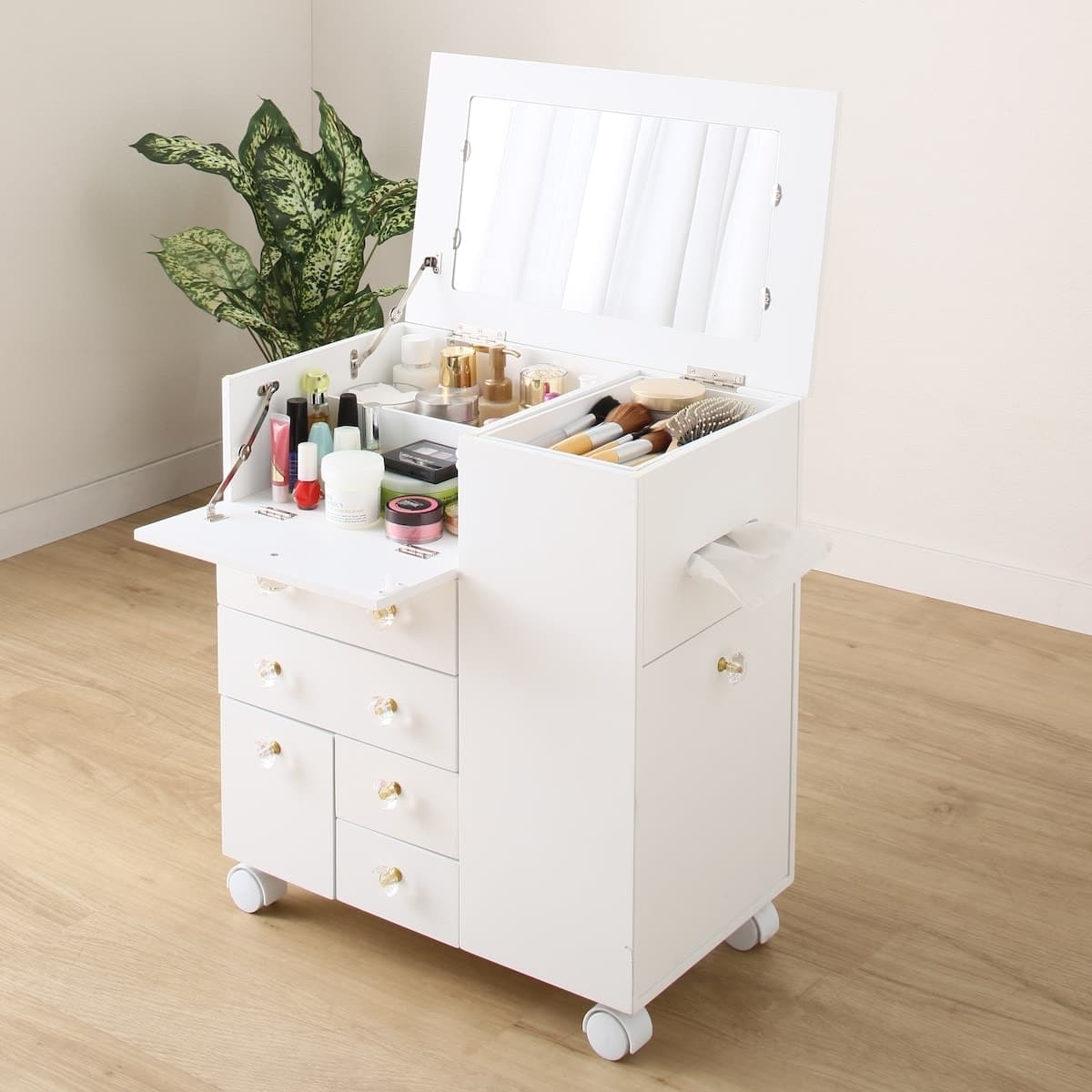 たっぷり収納コスメドレッサーワゴン | ニトリネット【公式】 家具