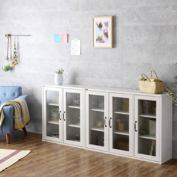 リビングユニット収納シリーズ キャビネット (幅112cm WH) | ニトリ