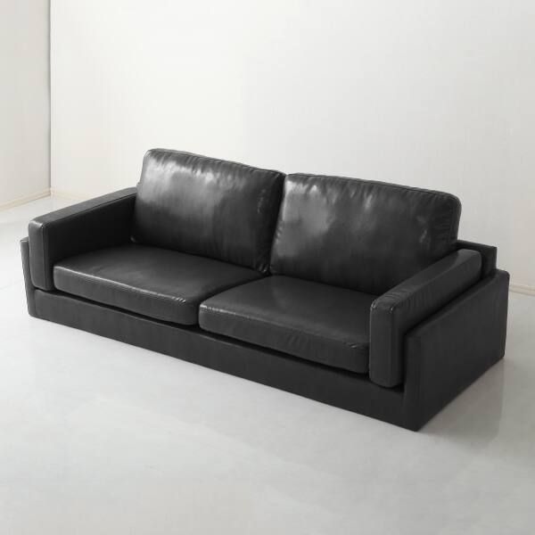 3人掛けソファ 合皮タイプ (PVCソファ BK) | ニトリネット【公式