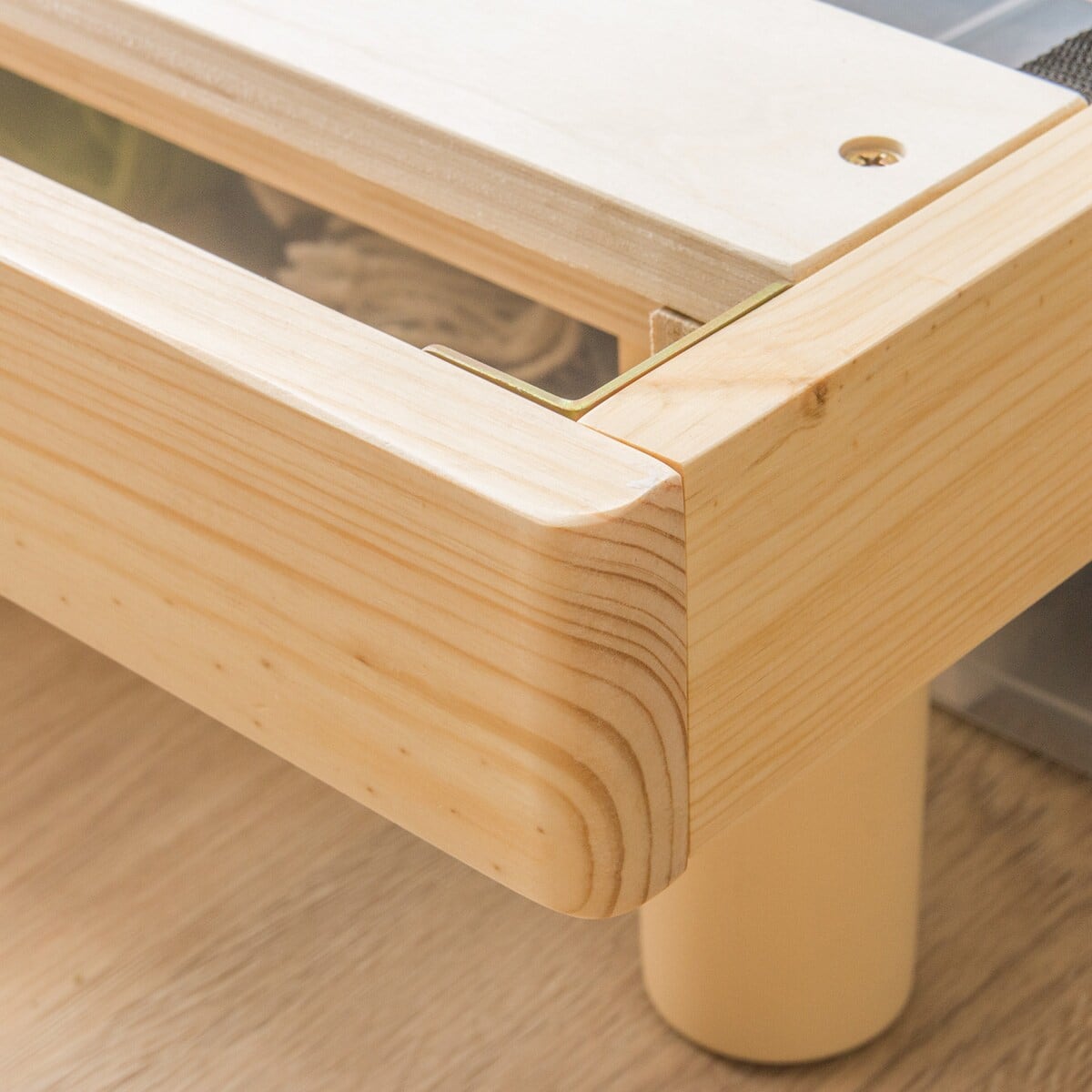 セミシングル 脚付きヘッドレスすのこベッドフレーム (SRN NA