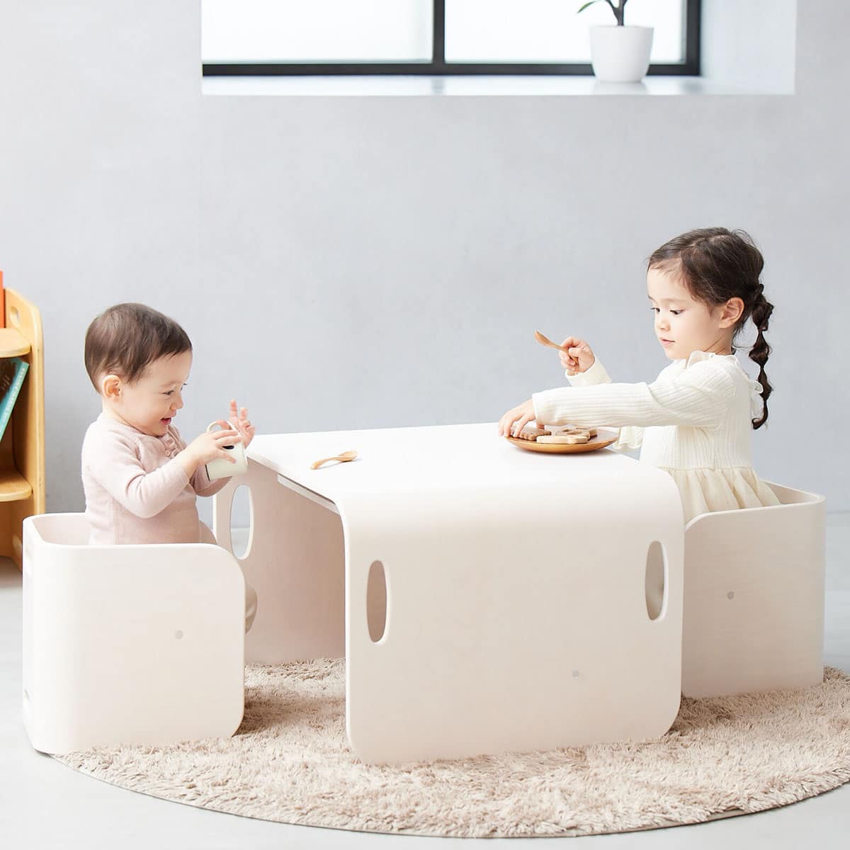 コロコロチェア&デスク3点セット(アイボリー) | ニトリネット【公式