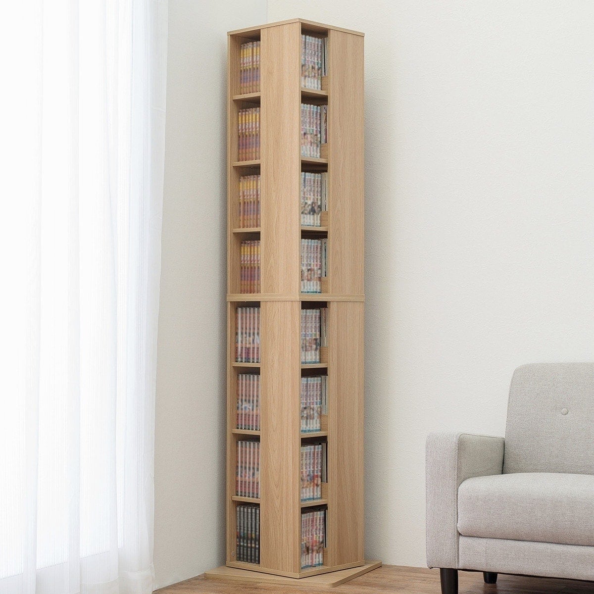 壁付けできる回転式コミックラック8段(NA) | ニトリネット【公式