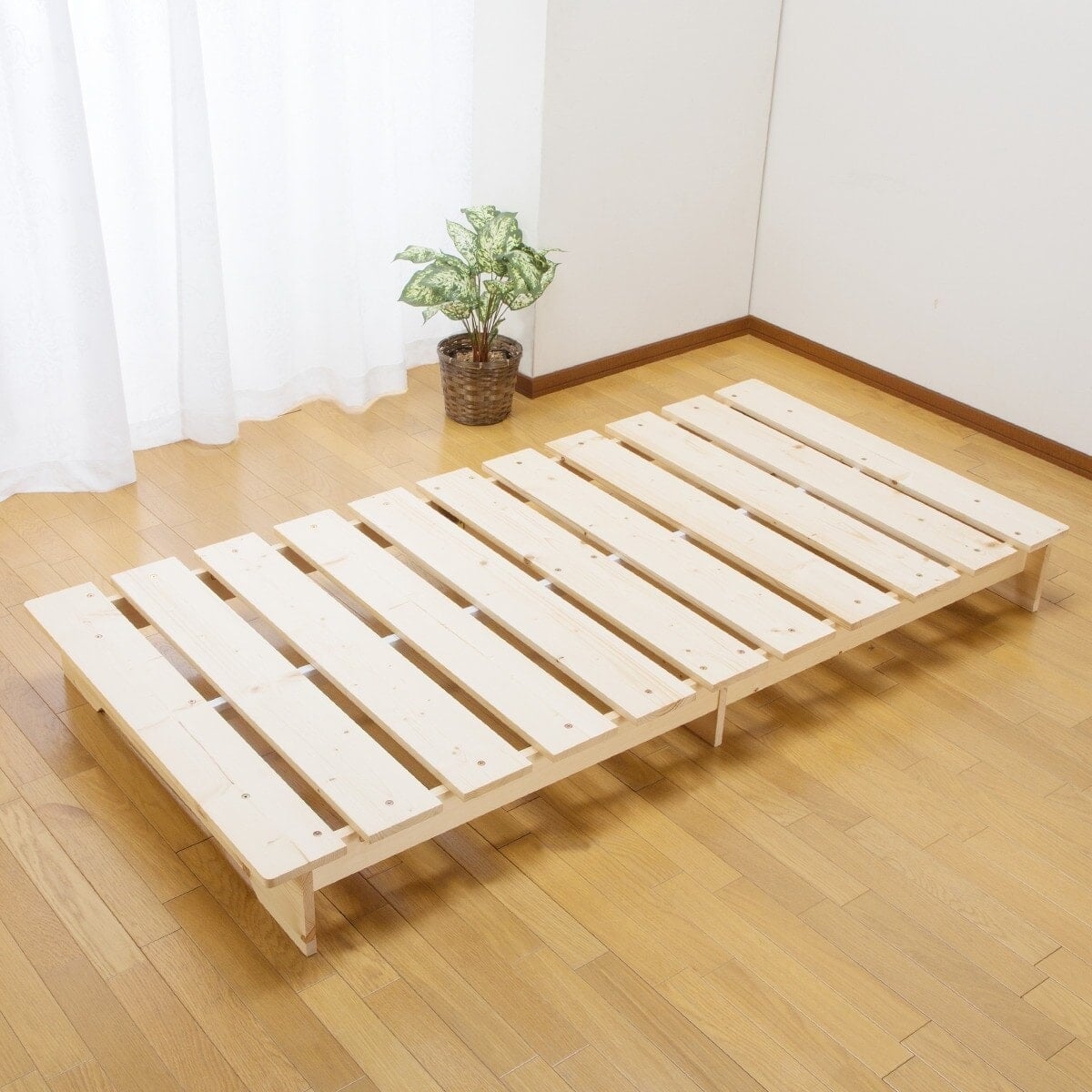 シングル 天然木ステージすのこベッドフレーム (NA) | ニトリネット