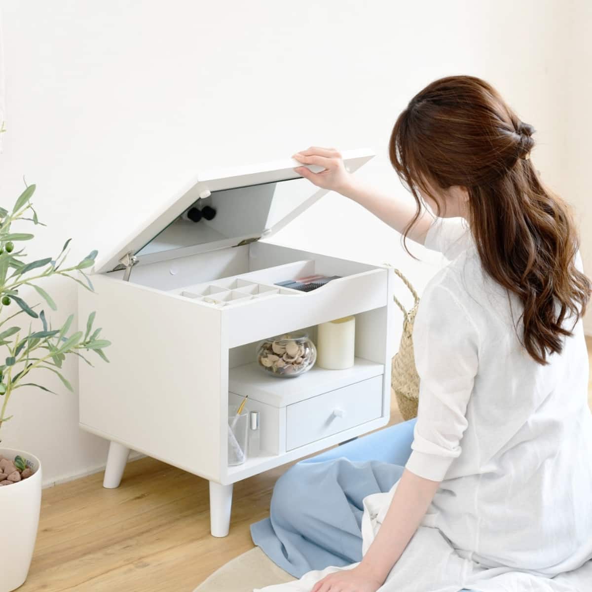 小さめが可愛いロータイプドレッサー (WH) | ニトリネット【公式