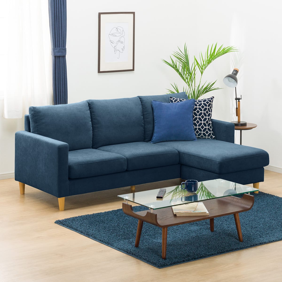 ポケットコイルカウチソファ 布張りタイプ (MPC8280 NV) | ニトリ