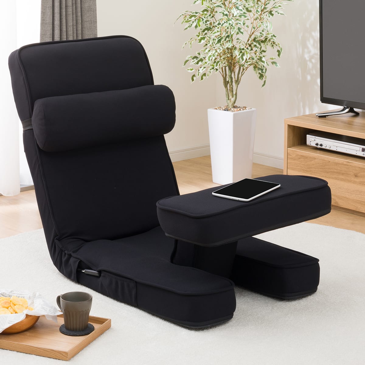 ゲーミング座椅子ワイド(レバー付き BK) | ニトリネット【公式】 家具