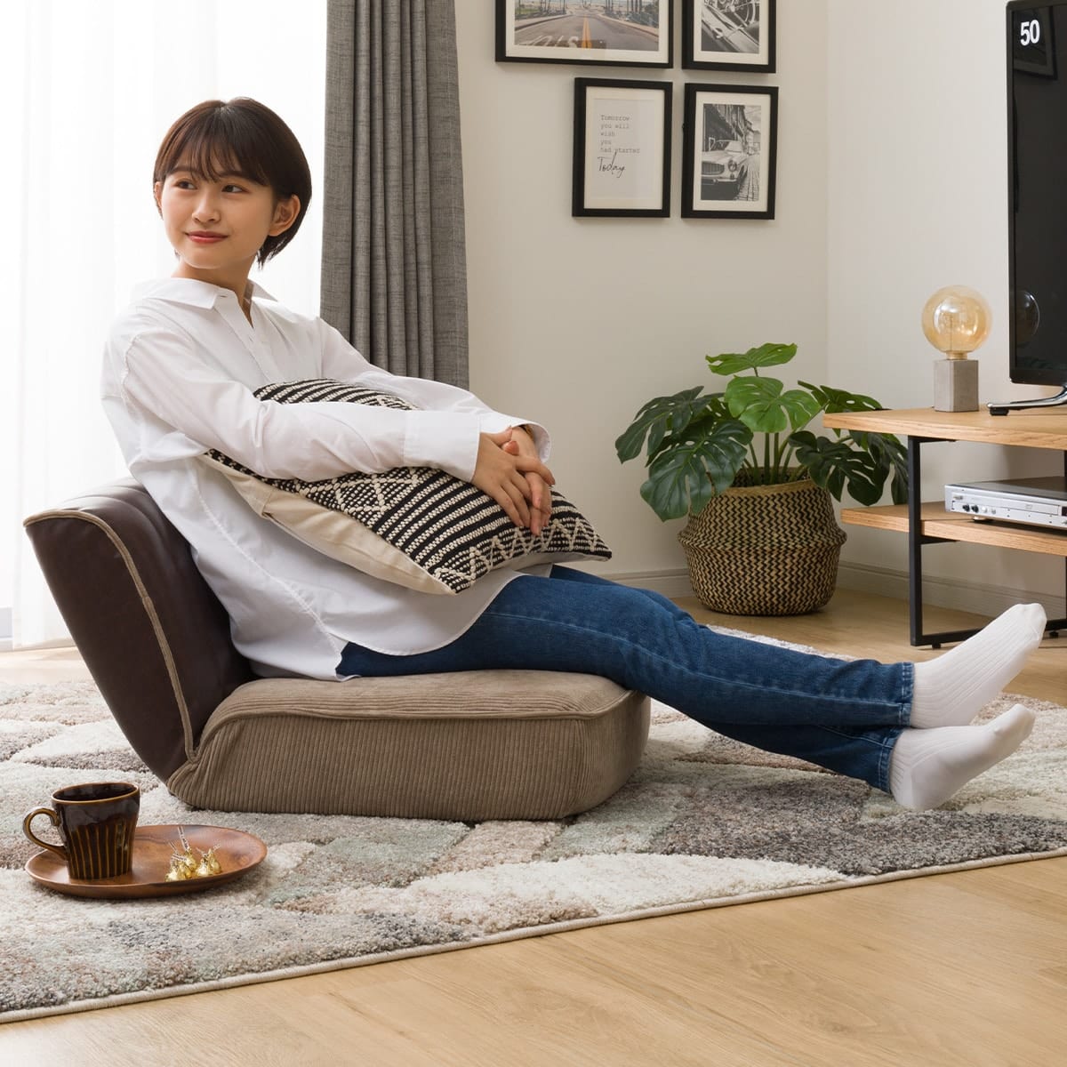 一人掛けヴィンテージローソファ(BE-BR) | ニトリネット【公式】 家具