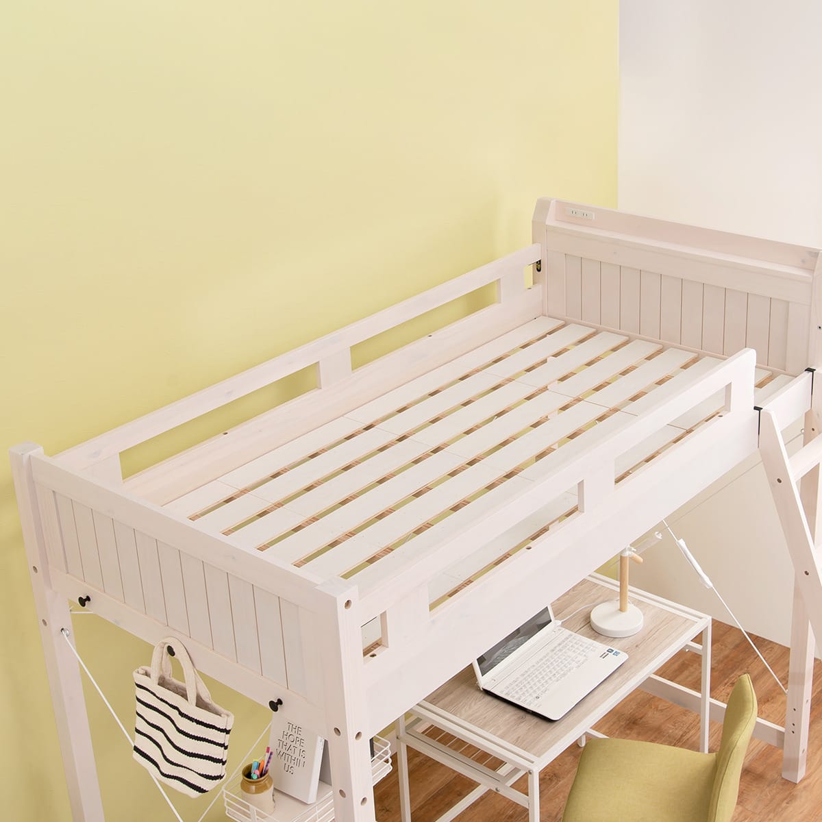 頑丈棚付きロフトベッド ハイタイプ(高さ186cm WW) | ニトリネット