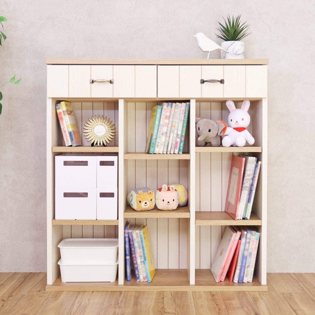 積み重ねもできる引出し付きオープンラック(幅90cm WH) | ニトリネット