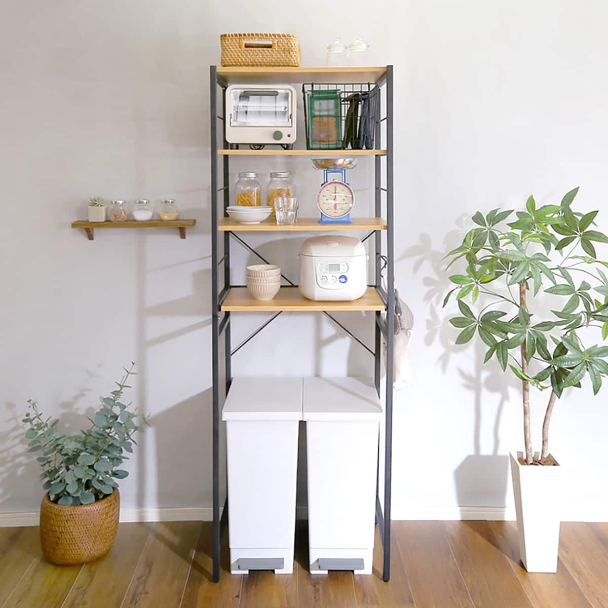 ヴィンテージテイストのゴミ箱上レンジラック (NA) | ニトリネット