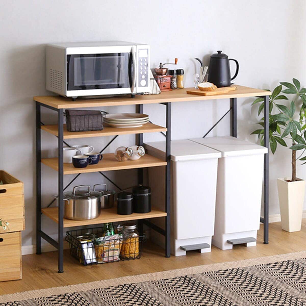 ヴィンテージごみ箱上キッチンカウンター（幅120cm NA） | ニトリ