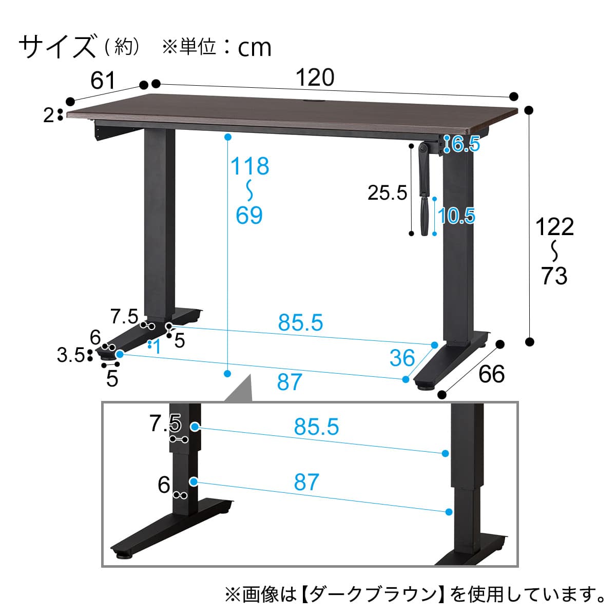 昇降デスク(マーフィー2 120 WH) | ニトリネット【公式】 家具