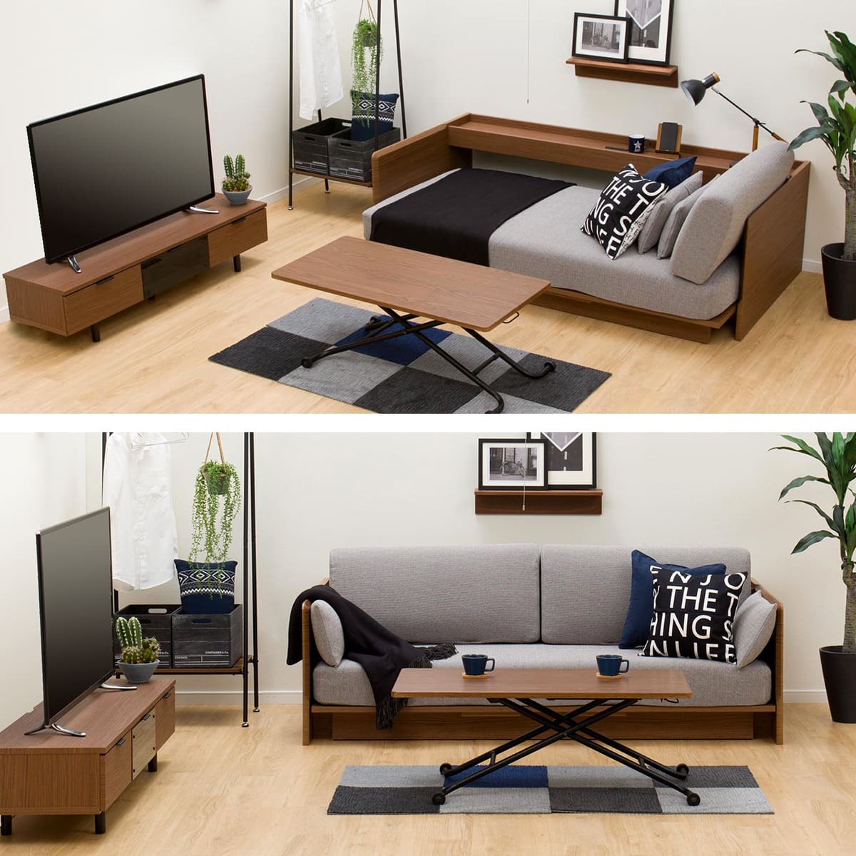 昇降センターテーブル (ライザN MBR/BK) | ニトリネット【公式】 家具