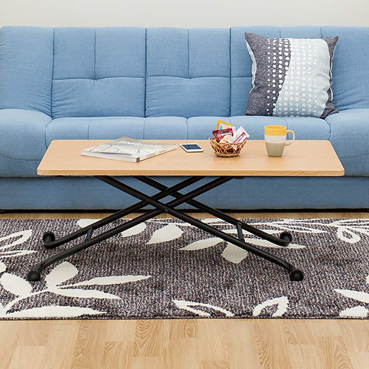 昇降センターテーブル (ライザN LBR/BK) | ニトリネット【公式】 家具