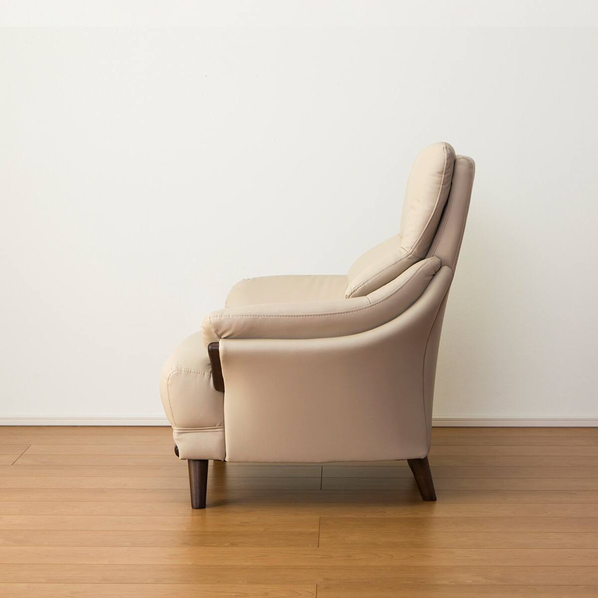 傷・汚れに強い 1人掛けソファ 合皮タイプ (コウテイ3 Nシールド BE