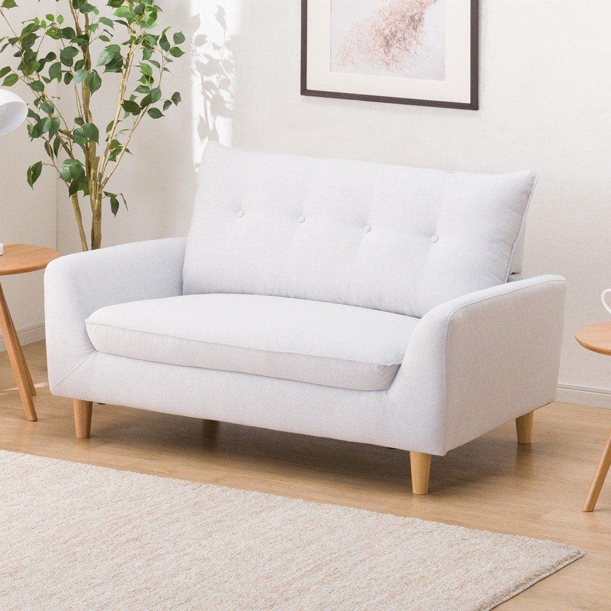 ローソファにもなるコンパクトソファ 布張りタイプ (Nパック4 GY