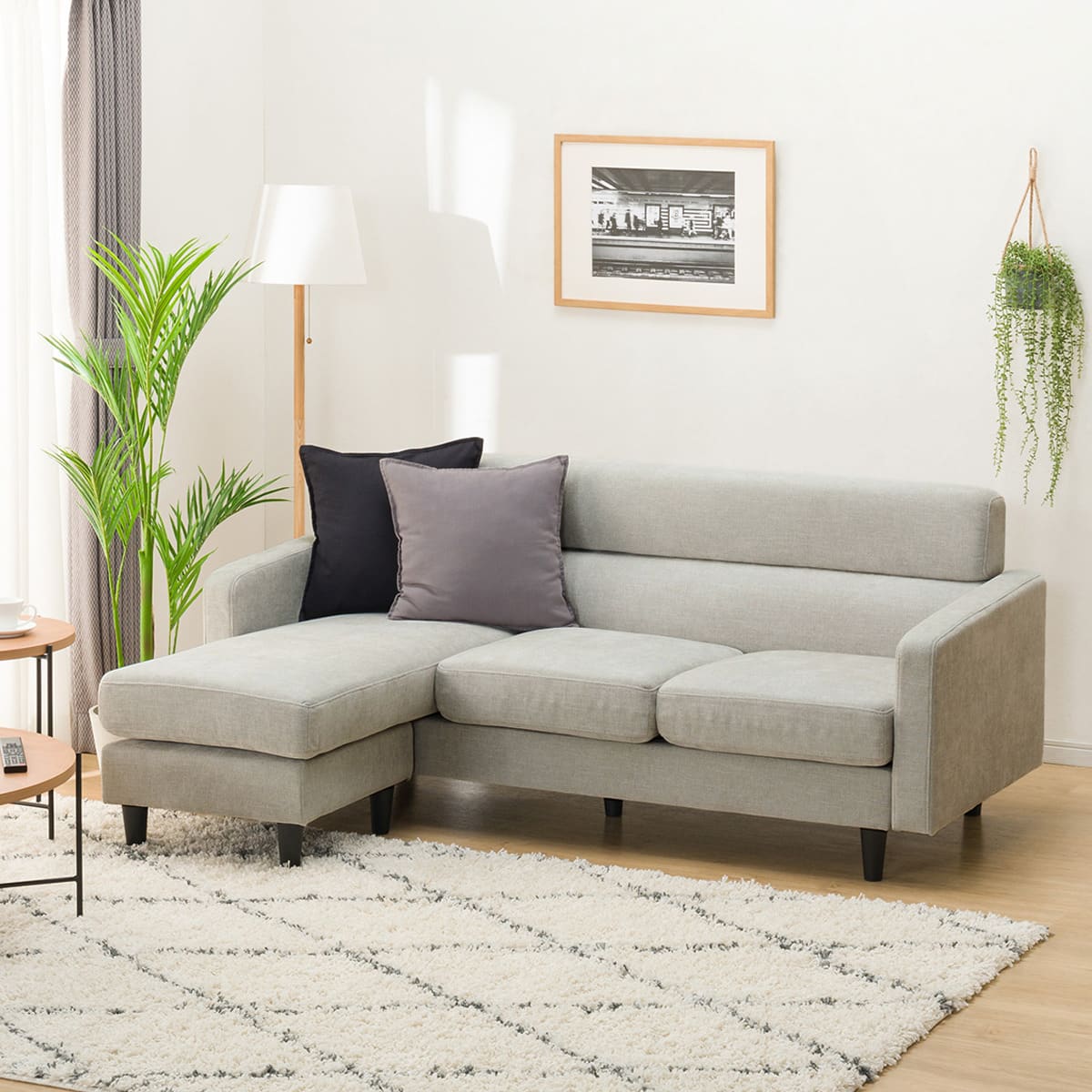 カウチソファ 布張りタイプ (DJ06 LGY) | ニトリネット【公式】 家具