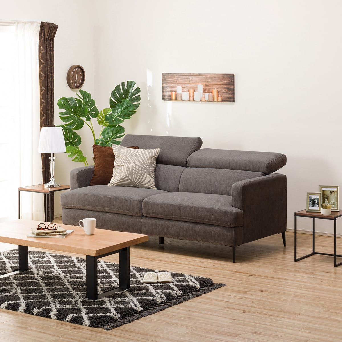 3人掛けソファ 布張りタイプ (サザーラ DGY) | ニトリネット【公式