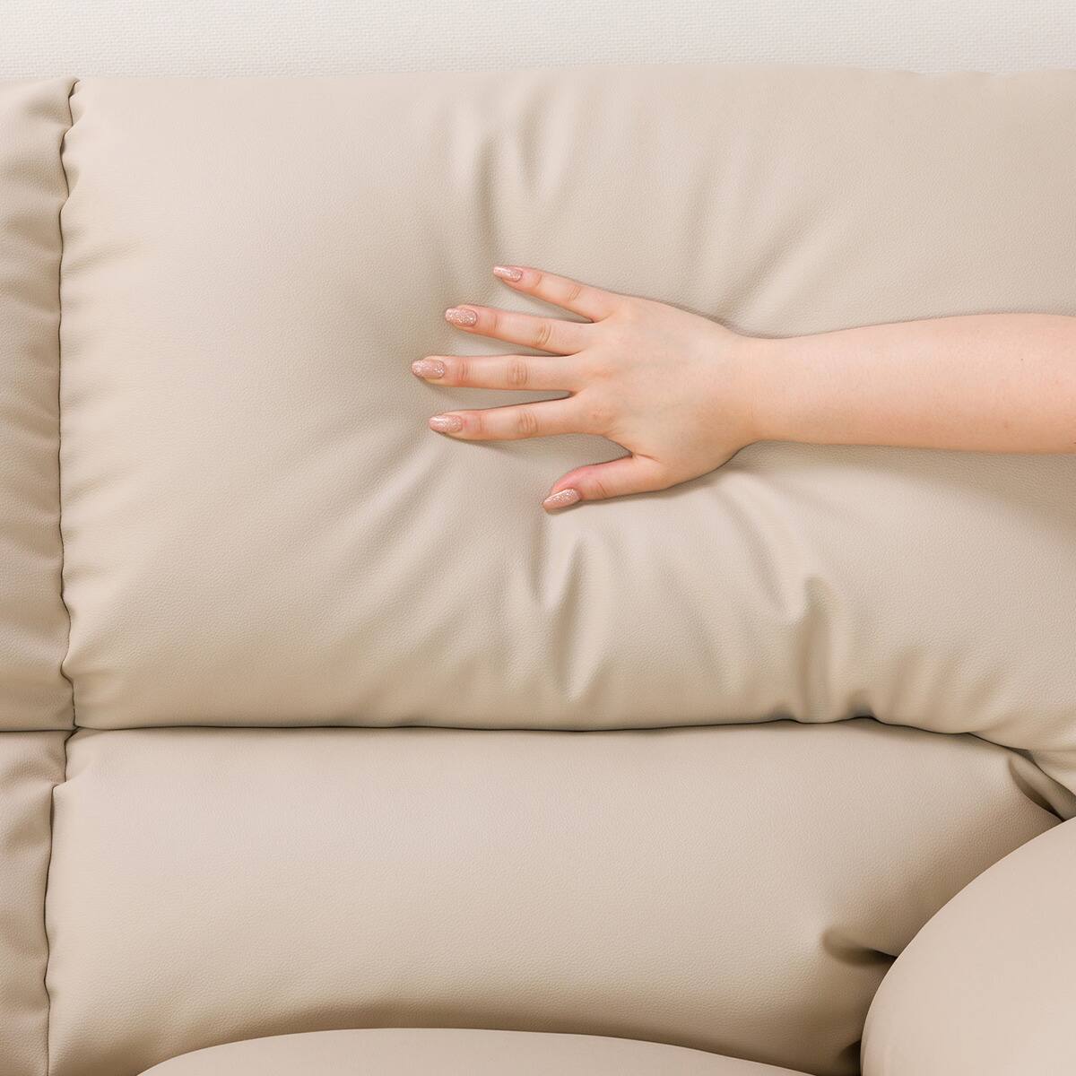 傷・汚れに強い 2人掛けソファ 合皮タイプ (ビット3KD Nシールド BE