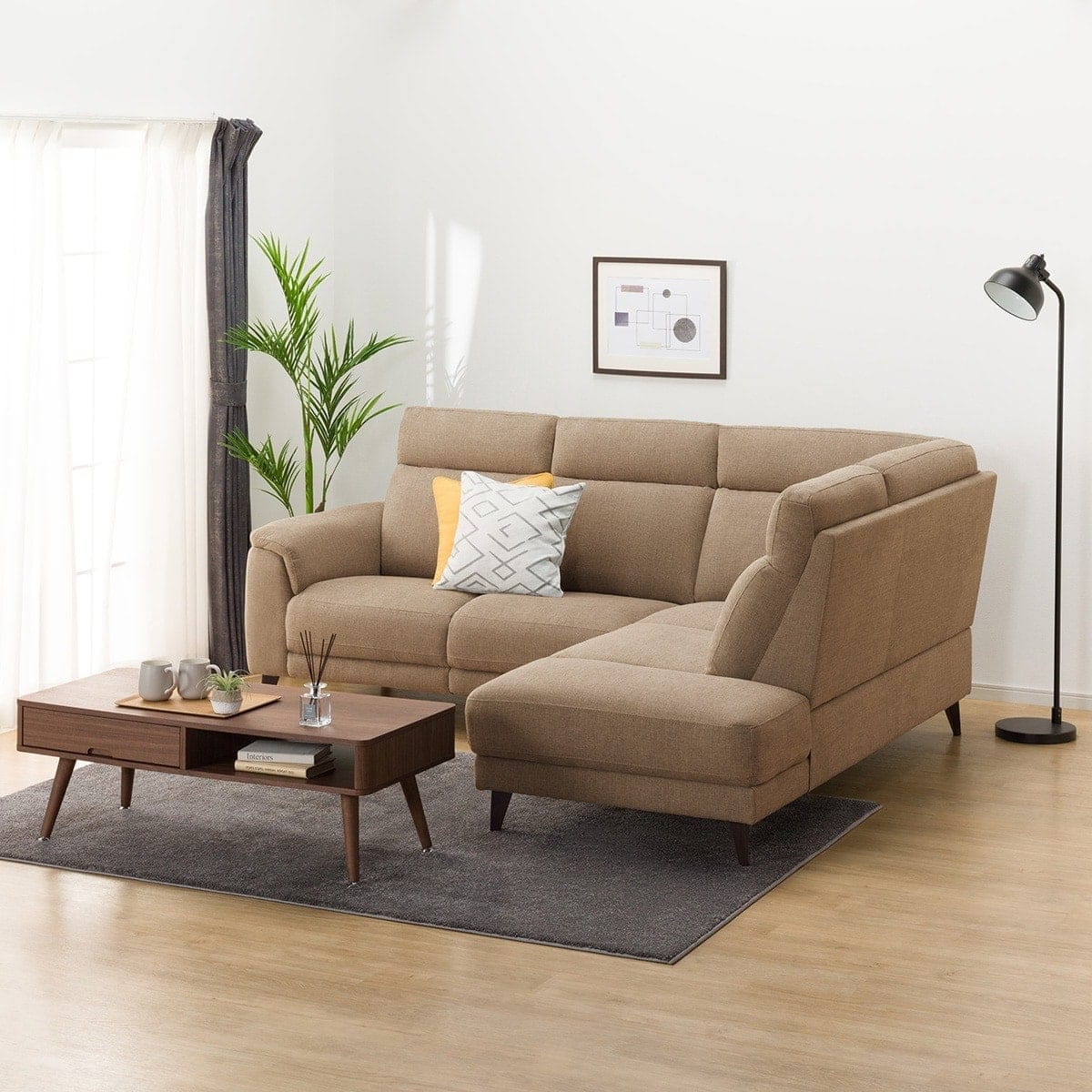 コーナーソファセット 布張りタイプ(LB07 左コーナー BR) | ニトリ