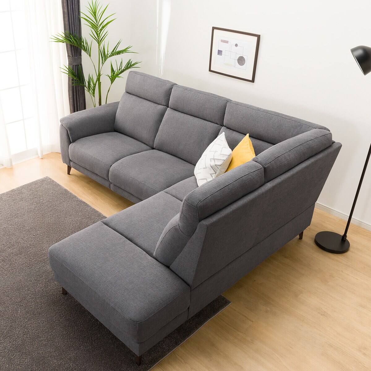 コーナーソファセット 布張りタイプ(LB07 左コーナー DGY) | ニトリ