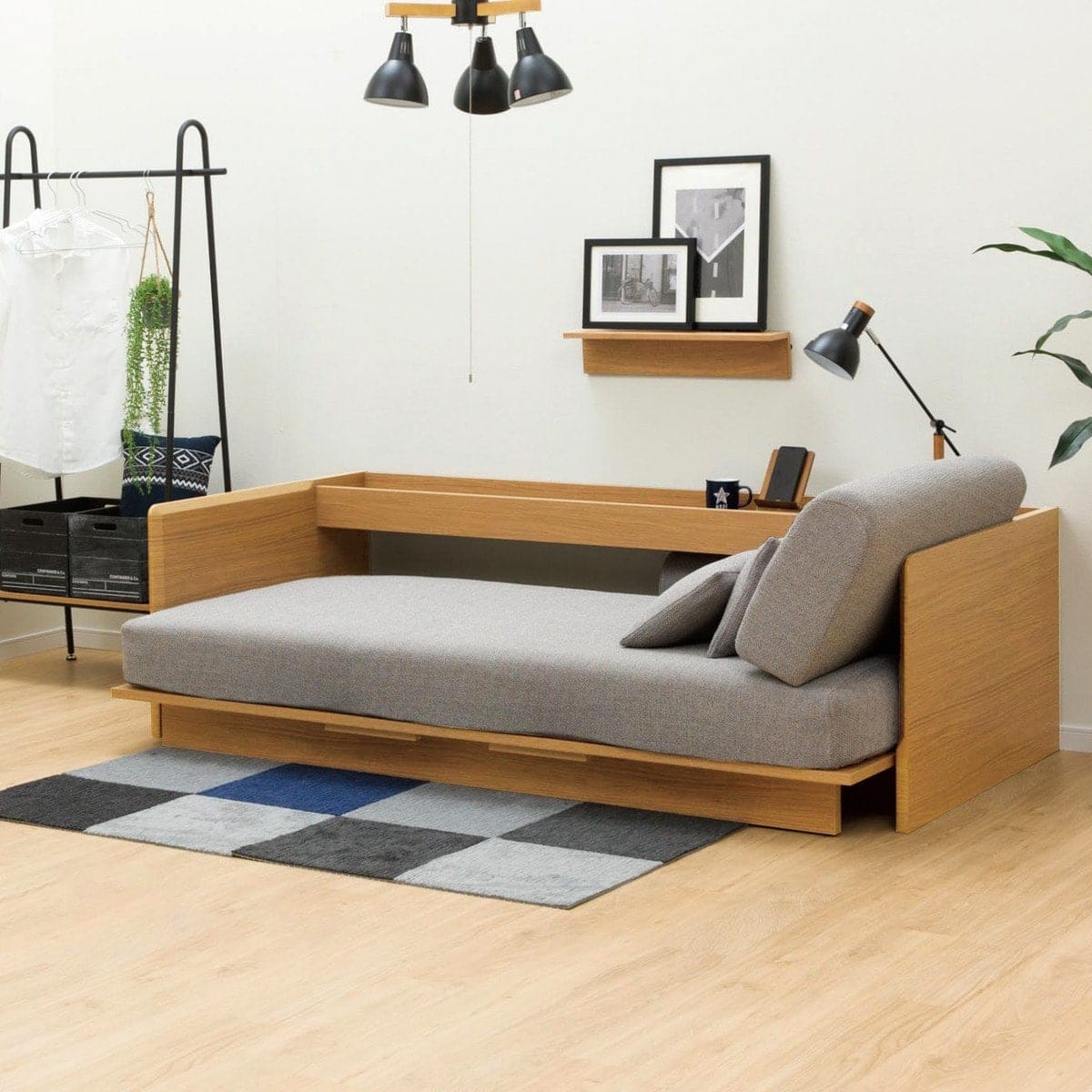 ニトリ 3Way ベッドソファ(B1-USB2 GY/LBR) - 通販 | 家具とインテリア