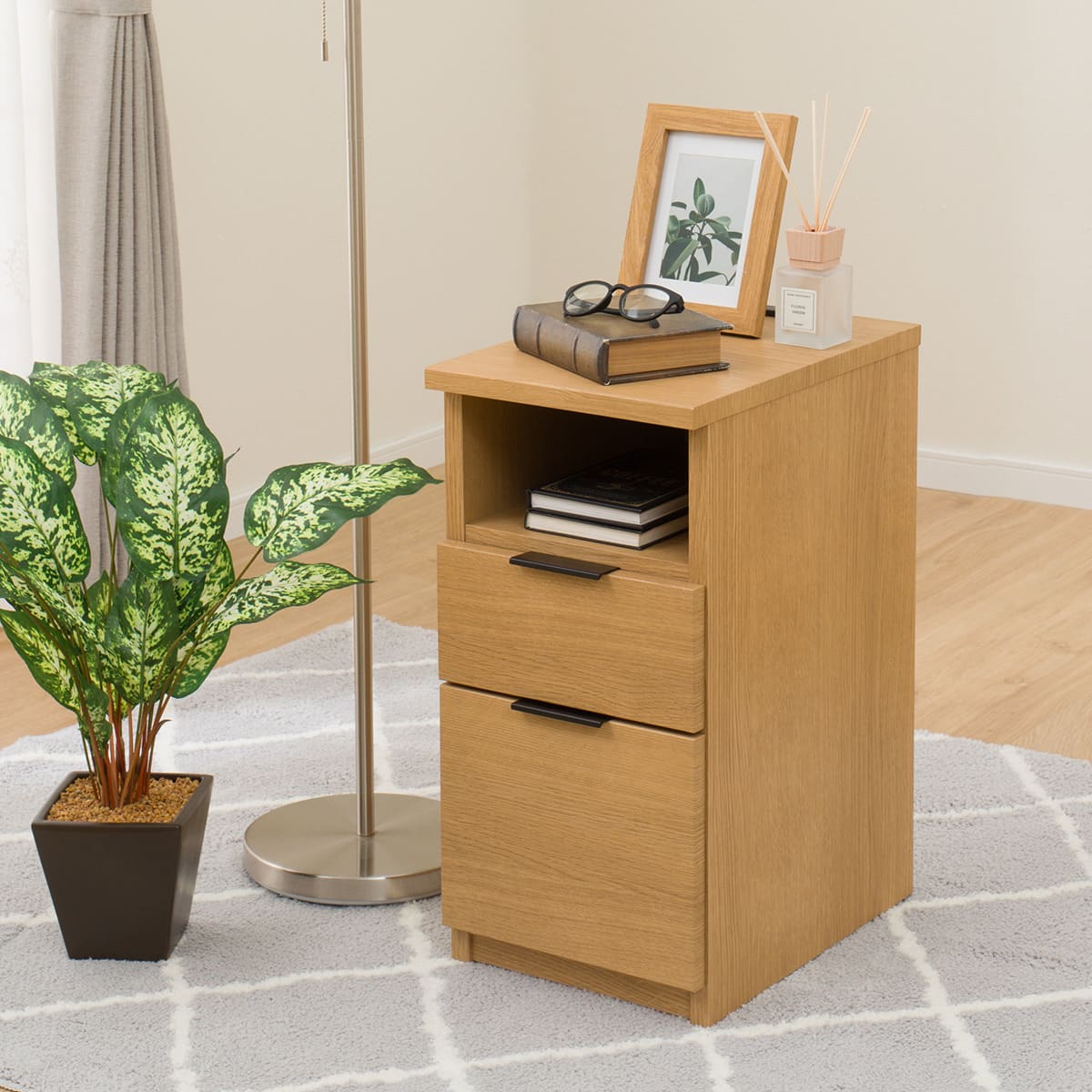 ササさま専用 ニトリアルナス LBR 木製シンプルサイドテーブル