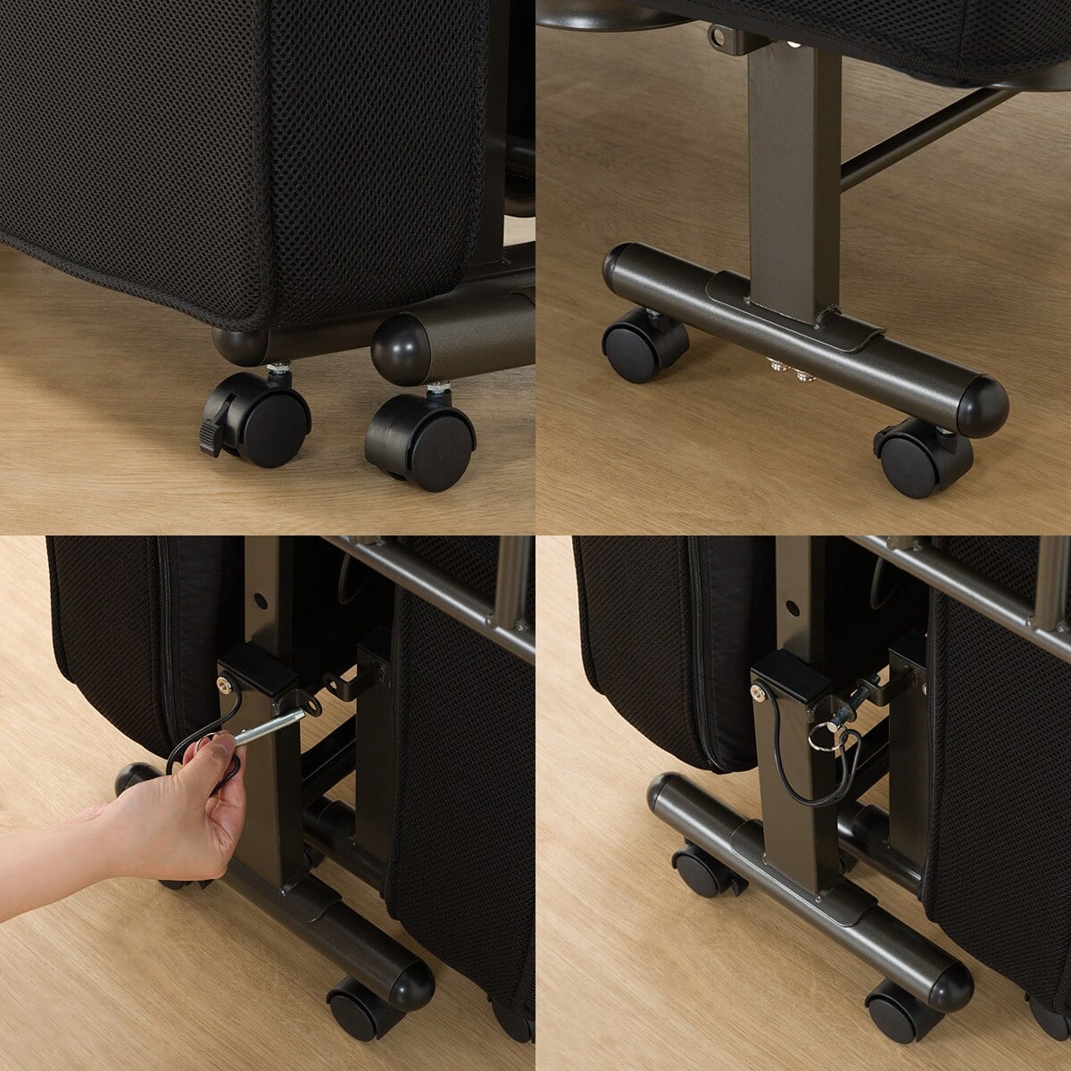 電動シングル折りたたみベッド(セレサ3本体/サイドガード) | ニトリ