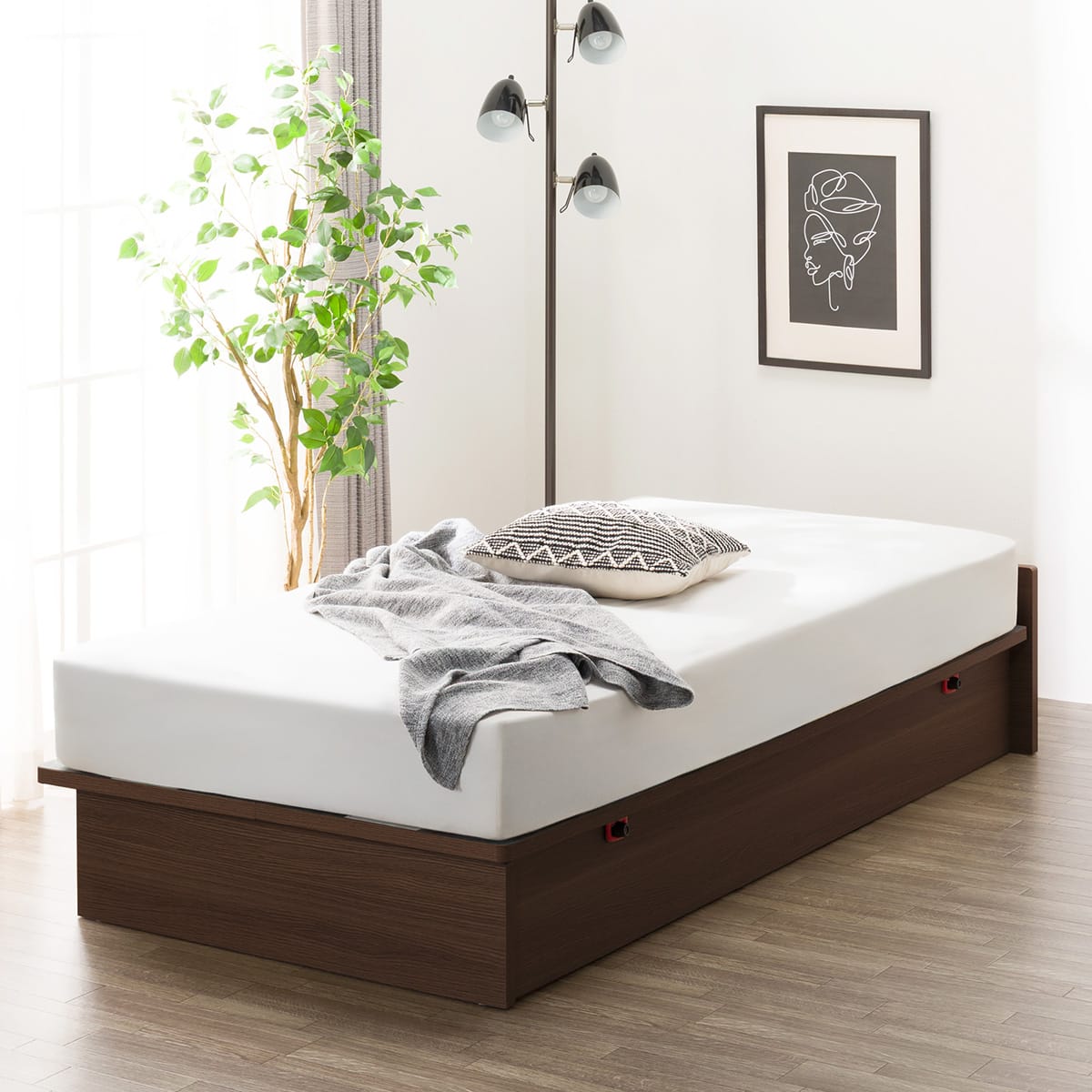 シングルベッドフレーム(OP KG ヘッドレス 横開き 浅型 MBR) | ニトリ