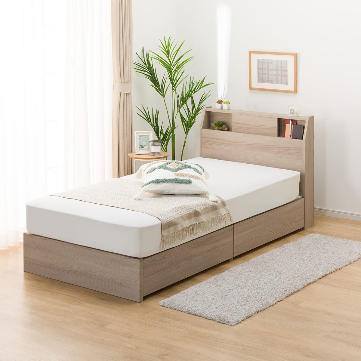 シングルベッドフレーム (アザン3 浅型/GY) | ニトリネット【公式