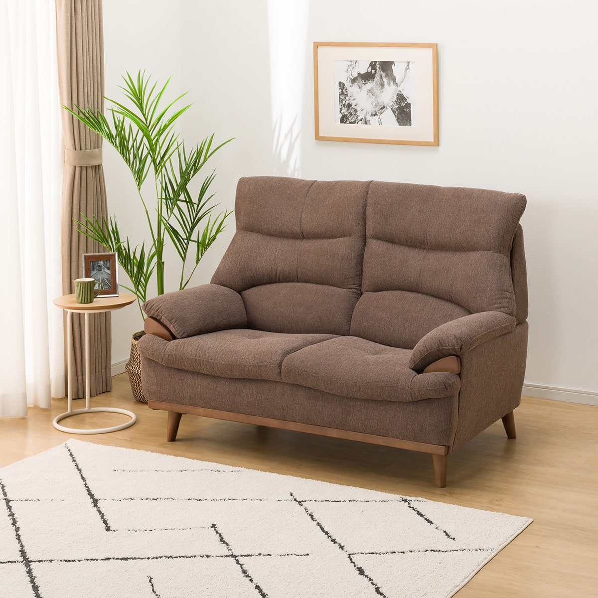 2人掛けソファ 布張りタイプ (PD02-2 DBR) | ニトリネット【公式