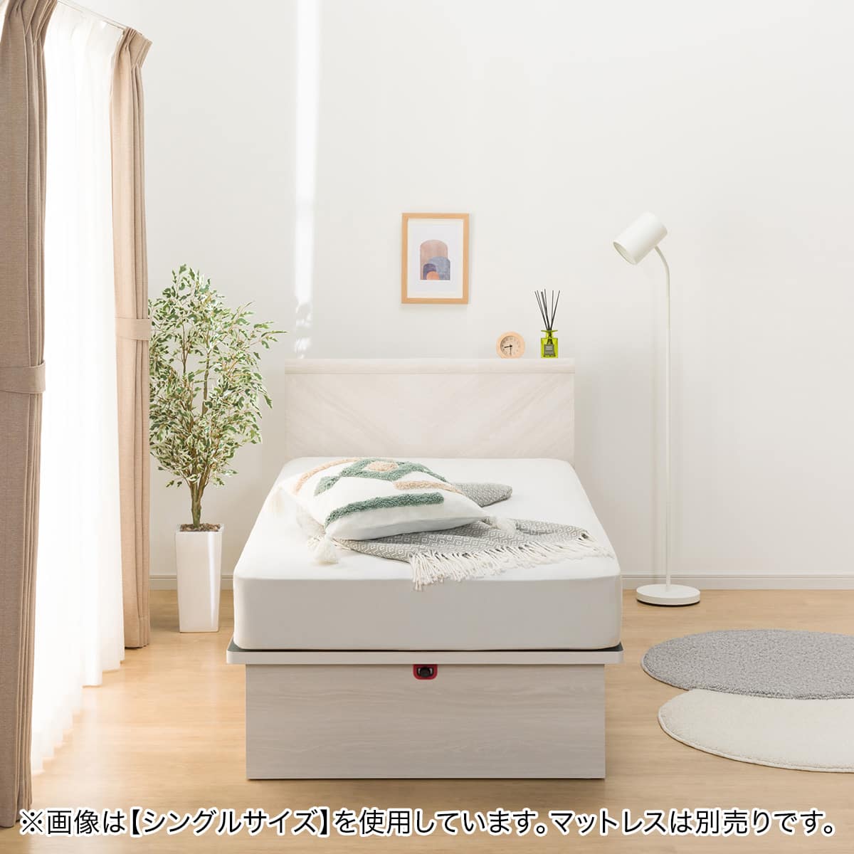 セミダブルベッドフレーム(OP KG フラット 縦開き 深型 WW) | ニトリ
