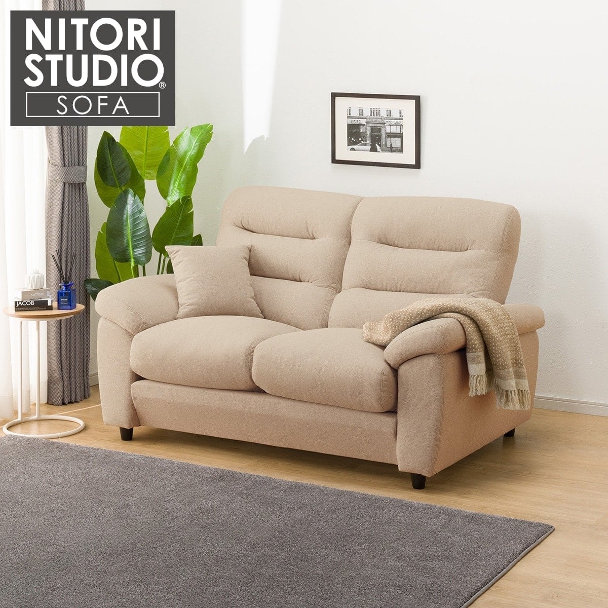 2人掛けソファ 布張りタイプ (Nポケット BS12 H-HI AQ-BE) | ニトリ