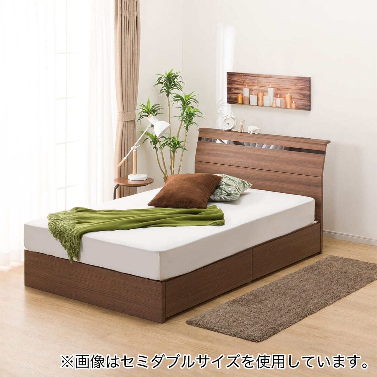 クイーンベッドフレーム(EB-002 引出し付き MBR DR) | ニトリネット