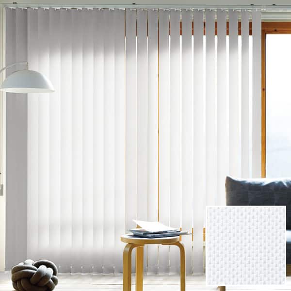 NTバーチカルブラインド100 ニューテクスチャー 正面付け【部品色 白