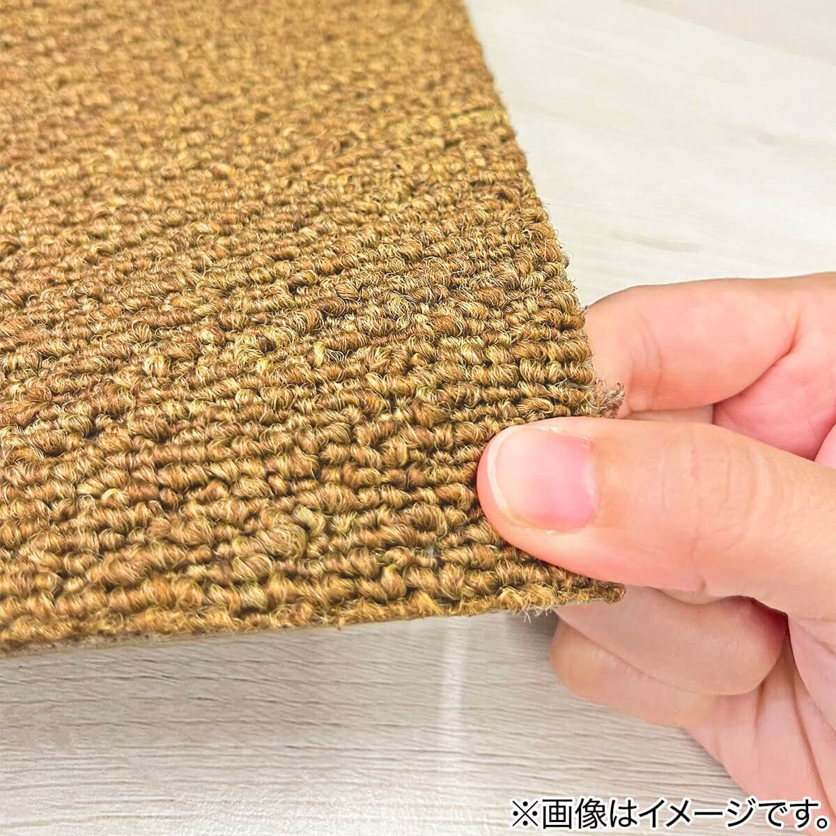 10帖 洗えるタイルカーペット 50×50cm 80枚入 (WY001 イエロー