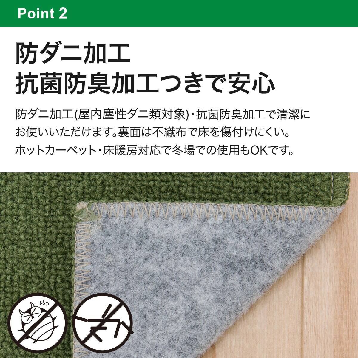 防音・防ダニ・抗菌防臭カーペット(Nアチーバー YGR 6J) | ニトリ