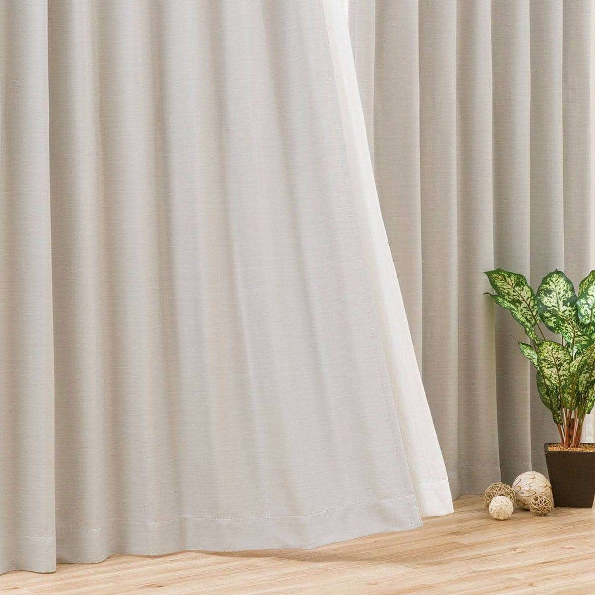 遮光3級・防炎・50サイズカーテン(パレット3 グレー 100X200X2