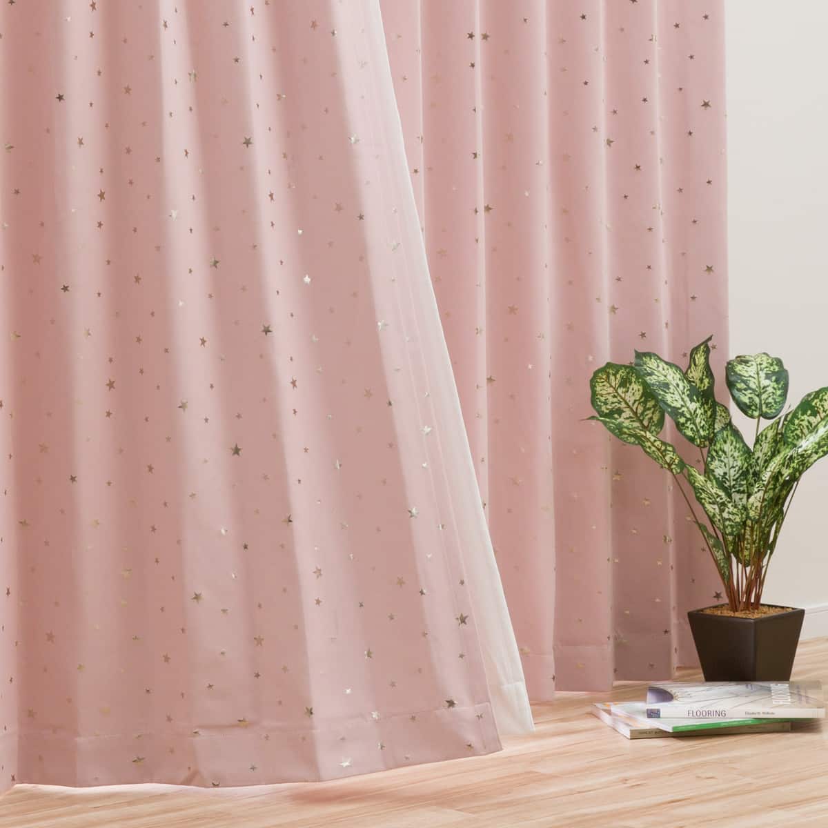 遮光2級カーテン(ステラ ローズ 100X178X2) | ニトリネット【公式