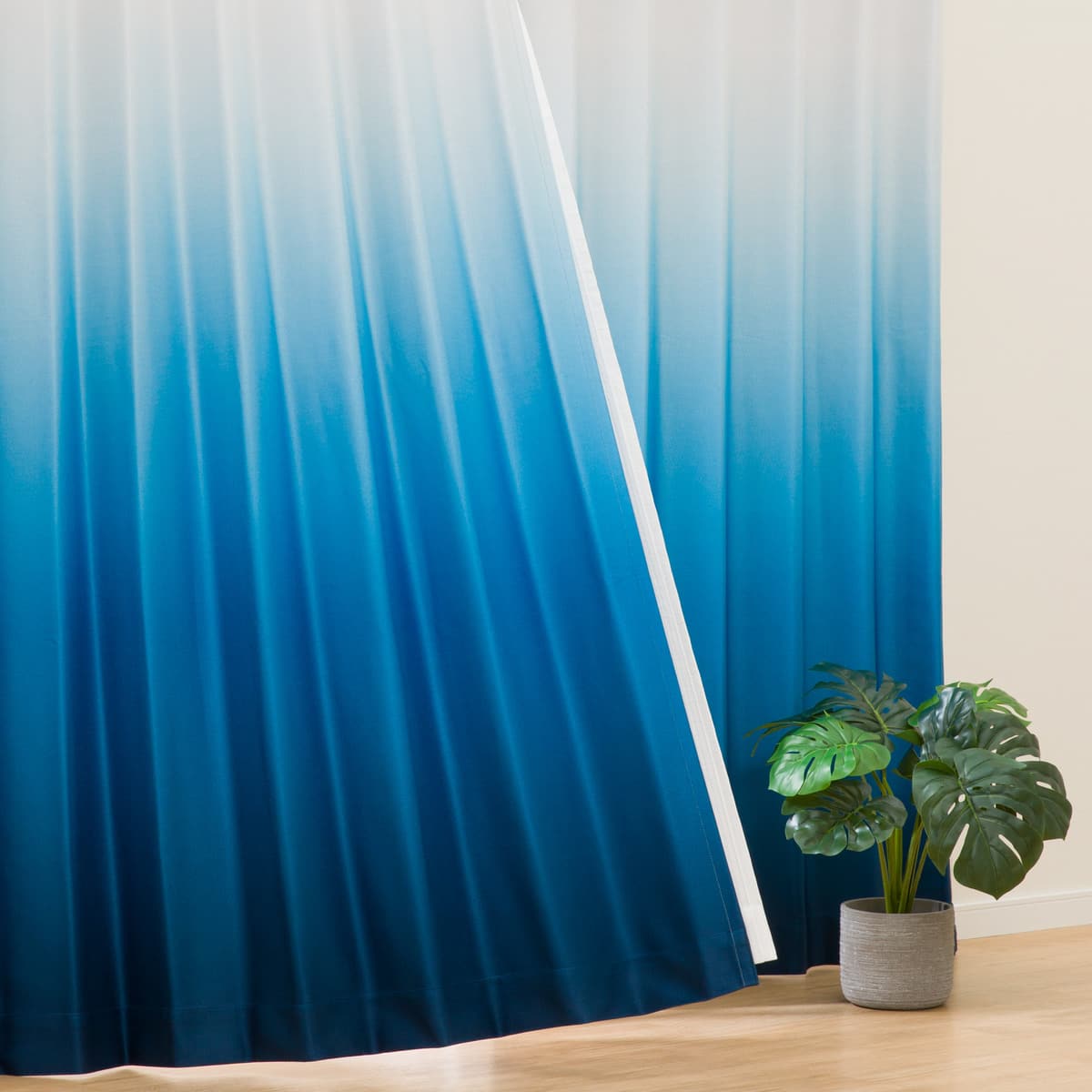 遮光2級・遮熱カーテン(RD049N ブルー 100X110X2) | ニトリネット