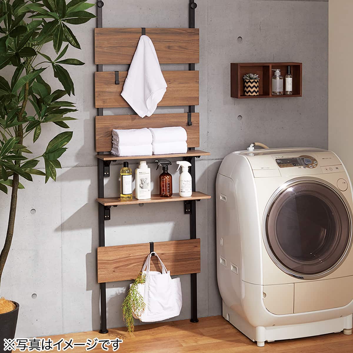 突っ張りラック カエサル 60cm幅(ミドルブラウン) | ニトリネット