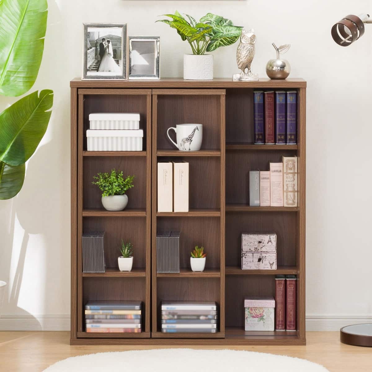 スライド本棚(テイルI 80MBR） | ニトリネット【公式】 家具