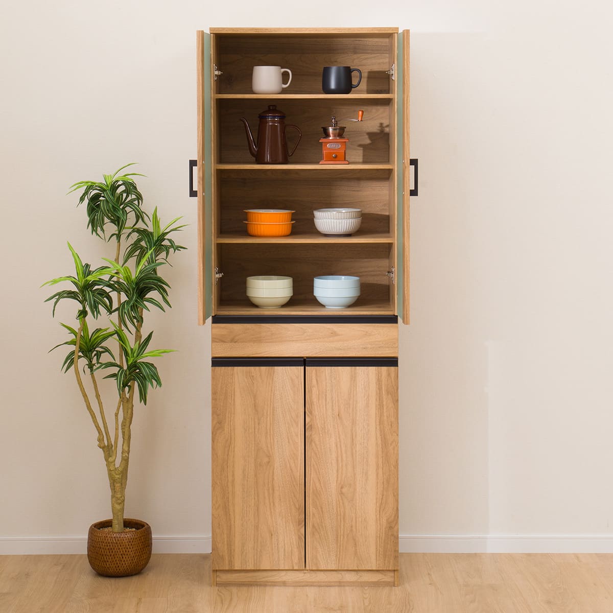 食器棚(フォルムS SK1860 LBR) | ニトリネット【公式】 家具